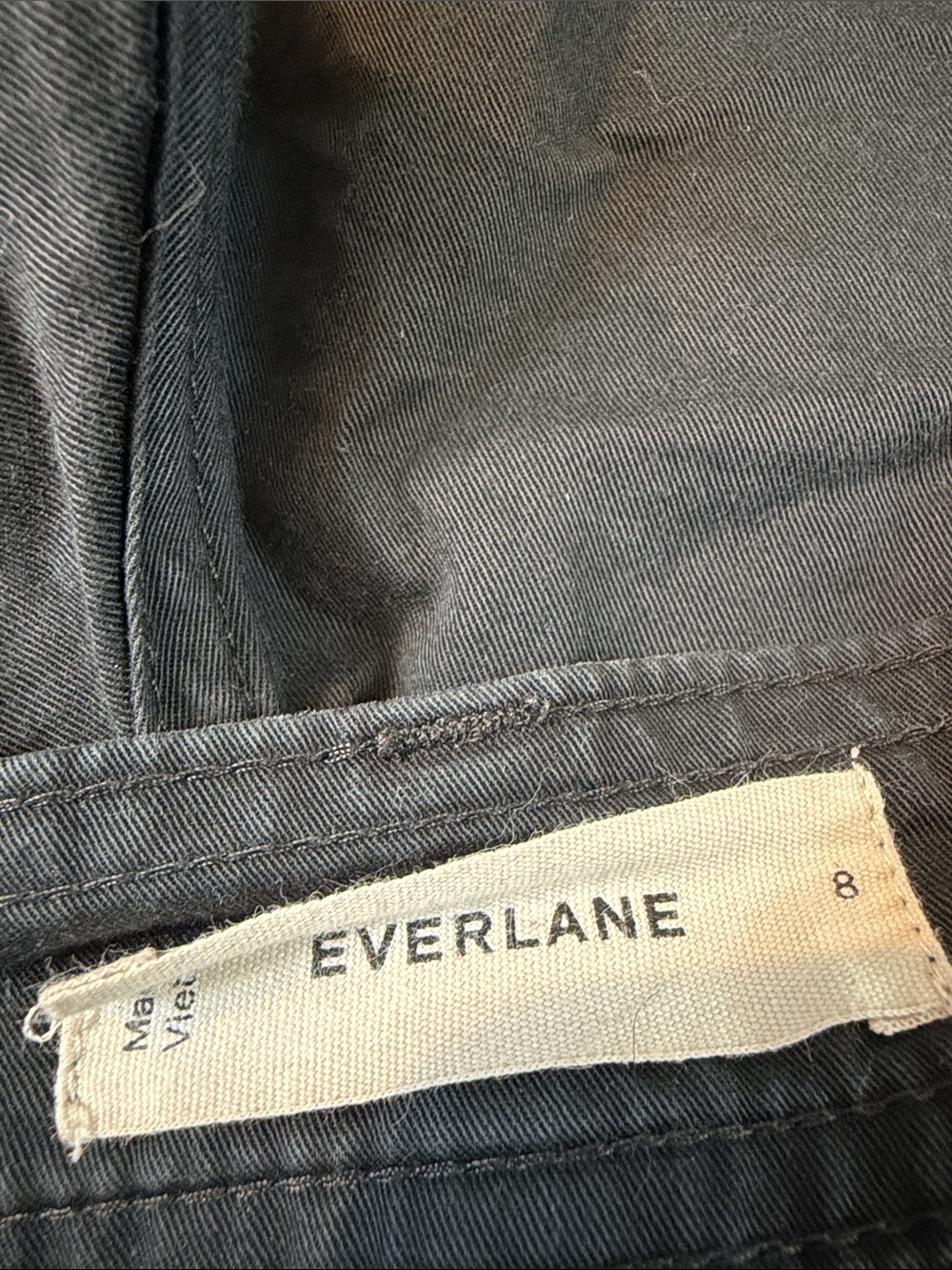 Everlane Women's The Fatigue Barrel Pant Black Slim Cotton Size 8 - Picture 11 of 12